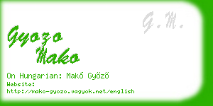 gyozo mako business card